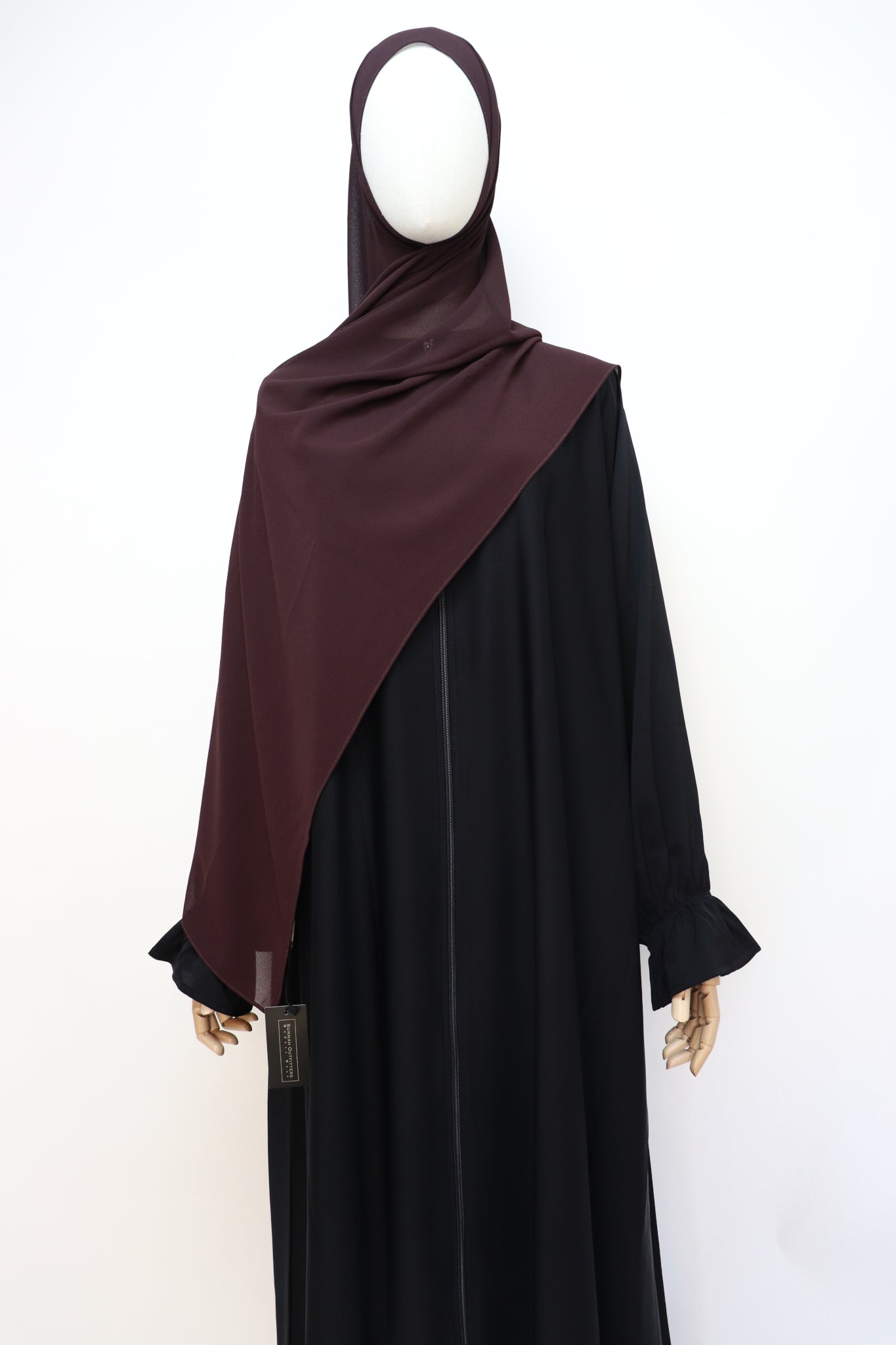 Premium Chiffon Hijab Standard Size - Choco Brown
