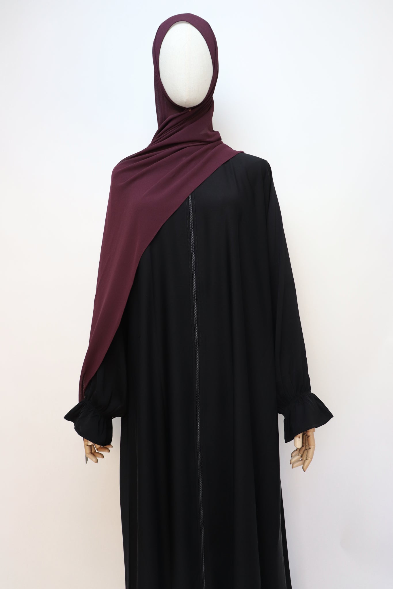 Premium Chiffon Hijab Standard Size - Deep Burgundy