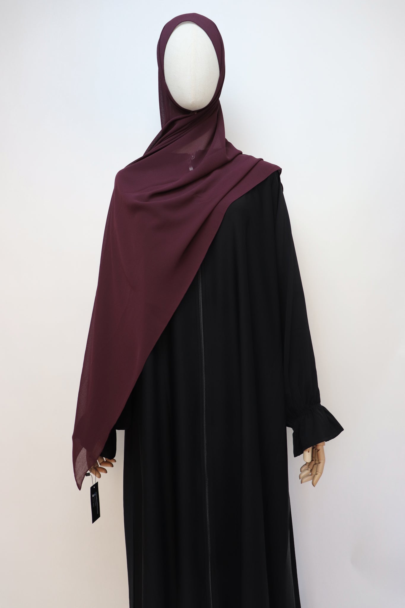 Premium Chiffon Hijab Standard Size - Deep Burgundy