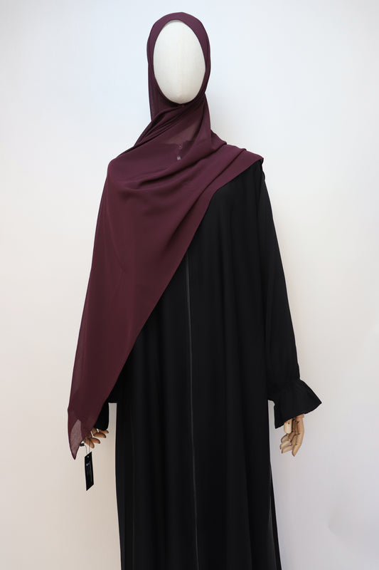 Premium Chiffon Hijab Standard Size - Deep Burgundy