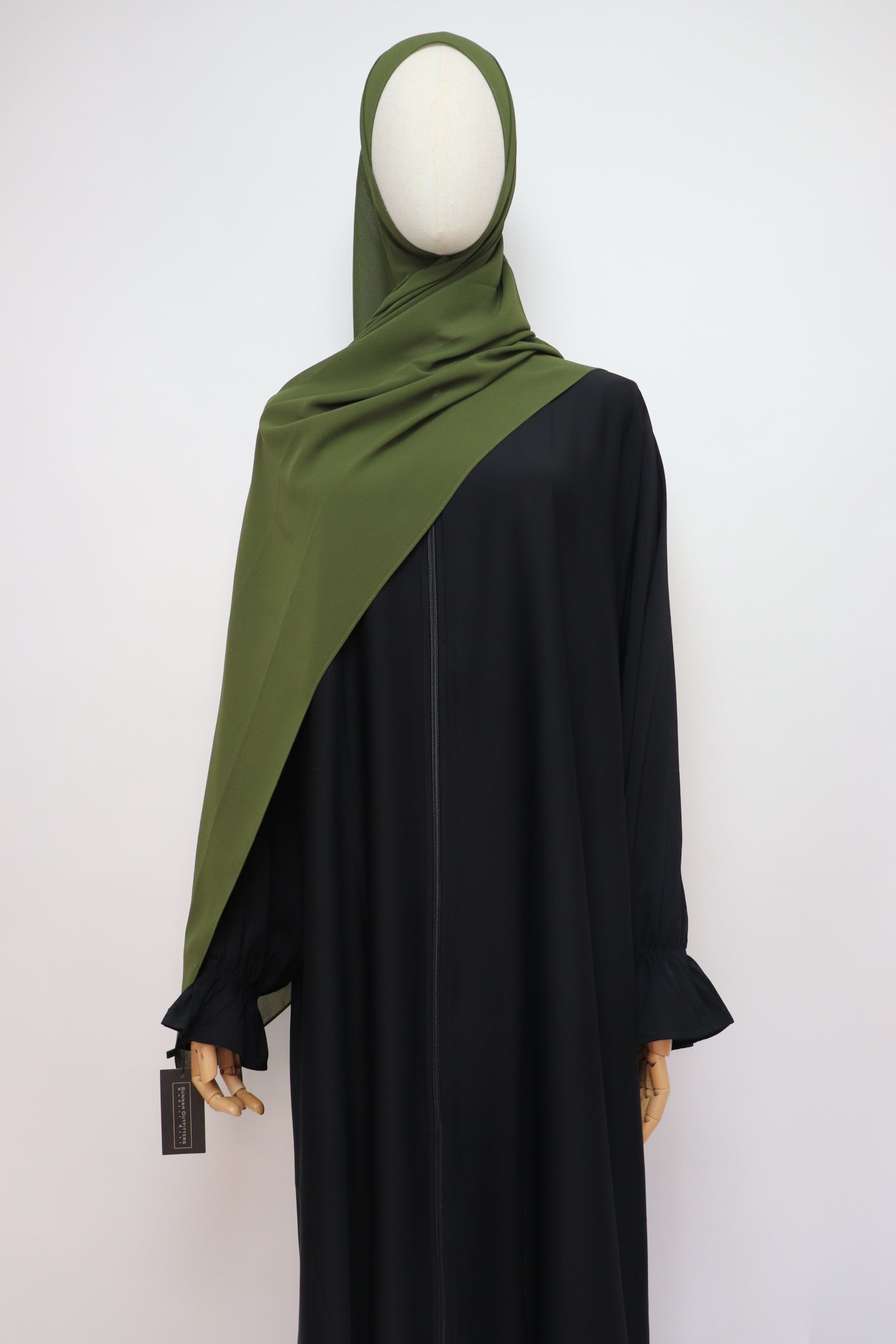 Premium Chiffon Hijab Standard Size - Deep Olive