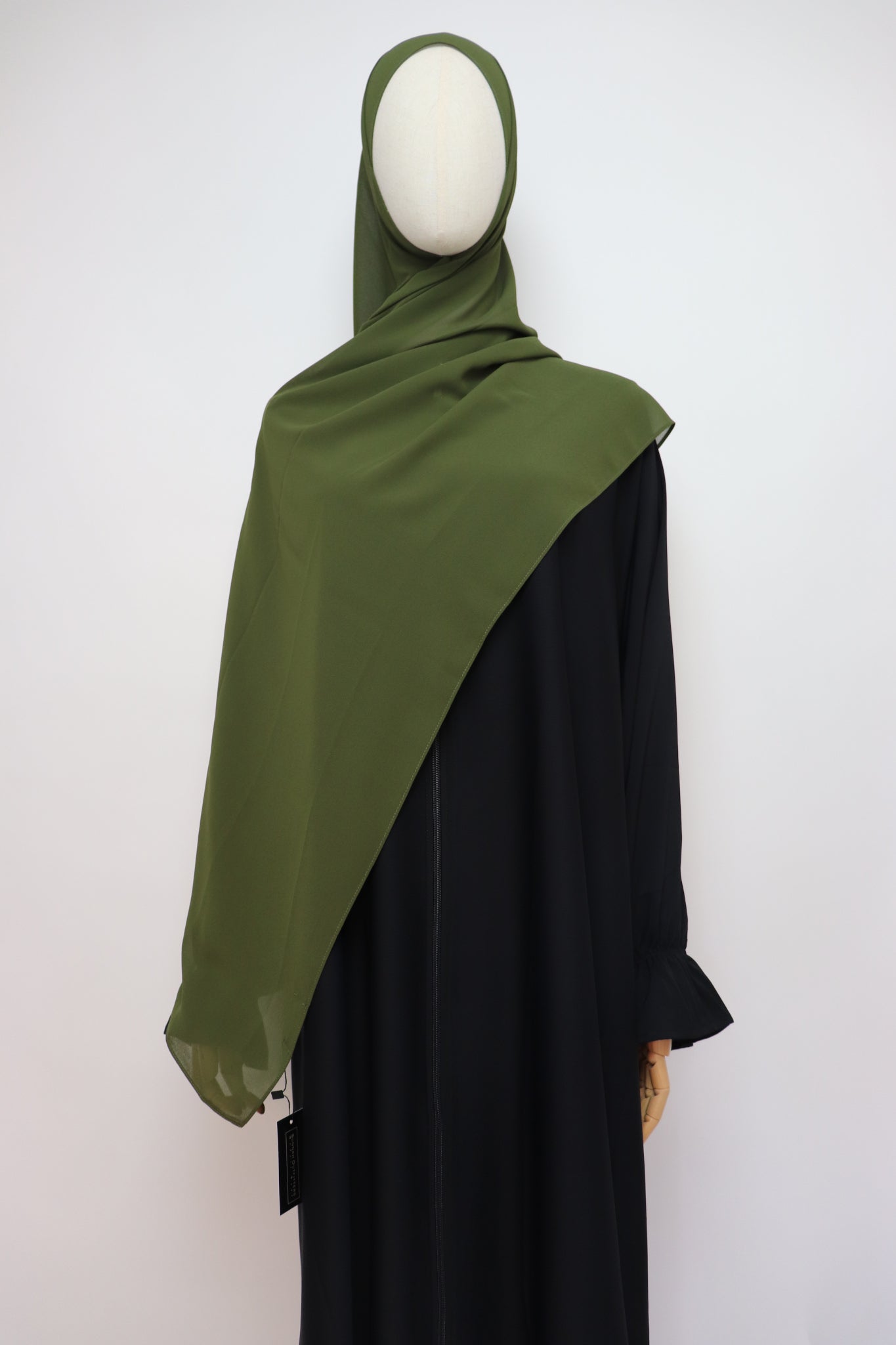 Premium Chiffon Hijab Standard Size - Deep Olive