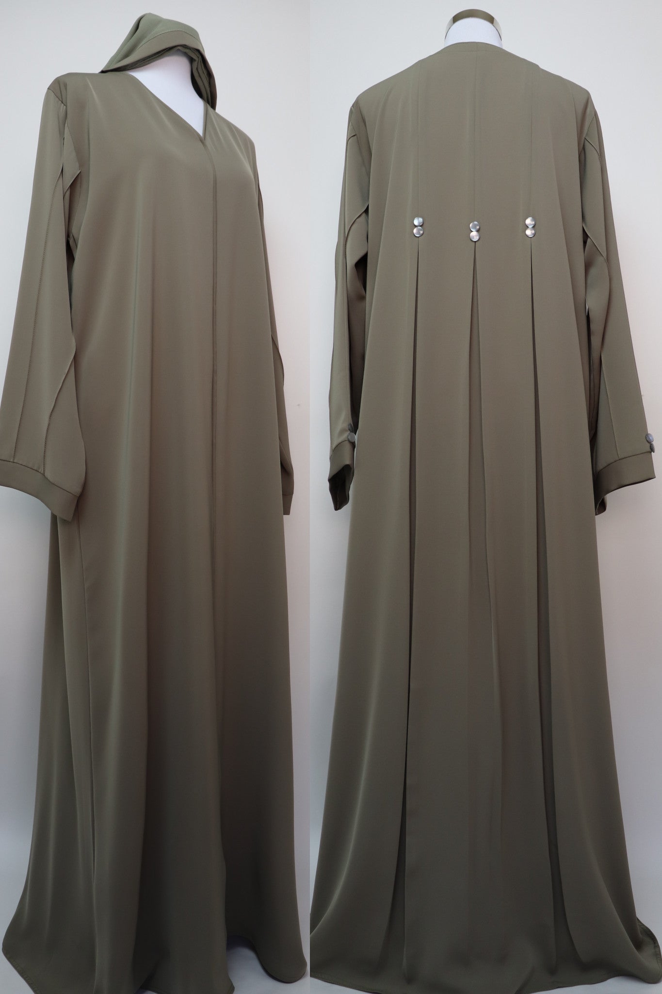 Minimalist Elegant Abaya - Khaki