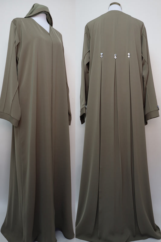 Minimalist Elegant Abaya - Khaki