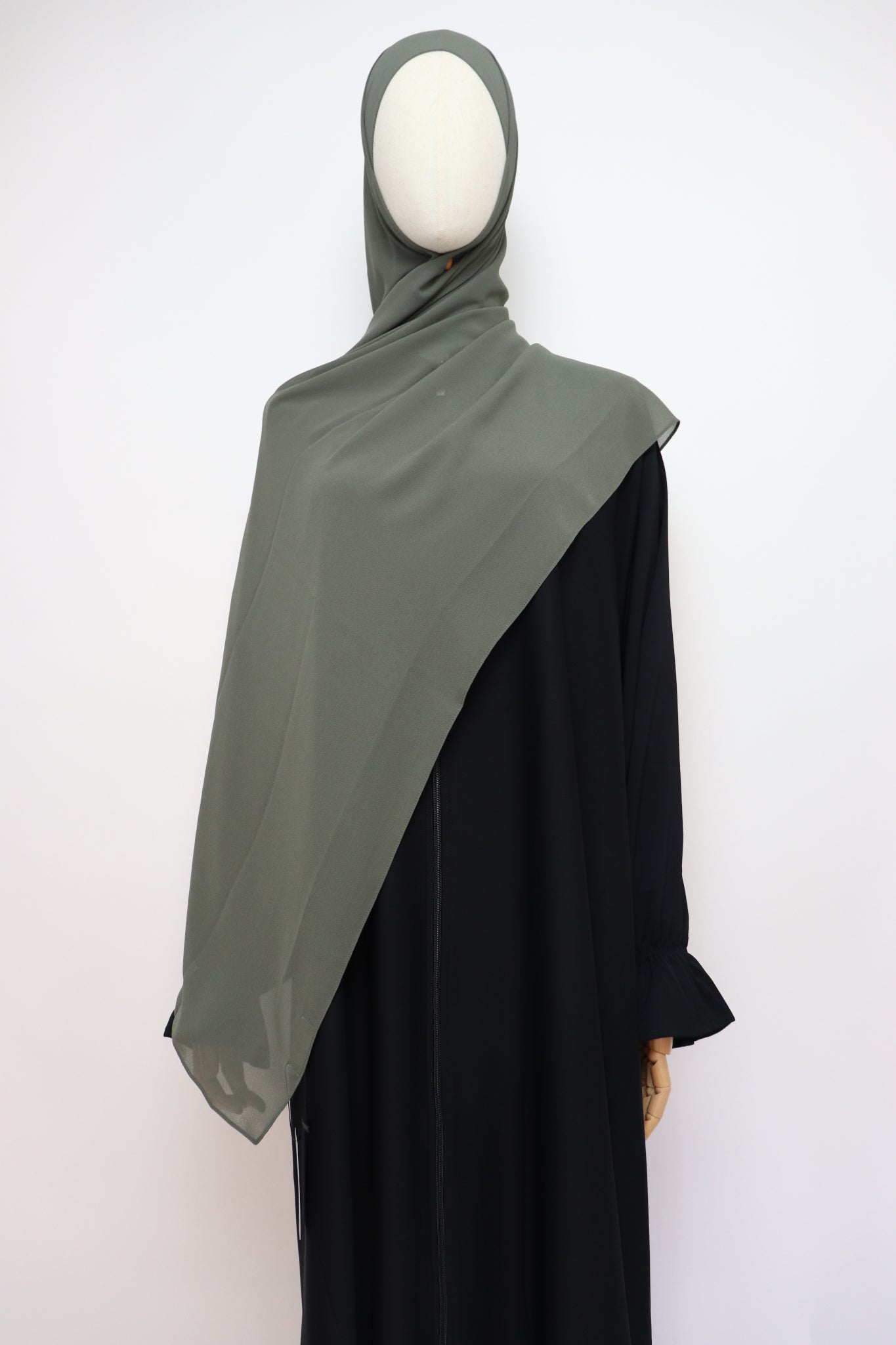 Premium Chiffon Hijab Standard Size - Deep Khaki