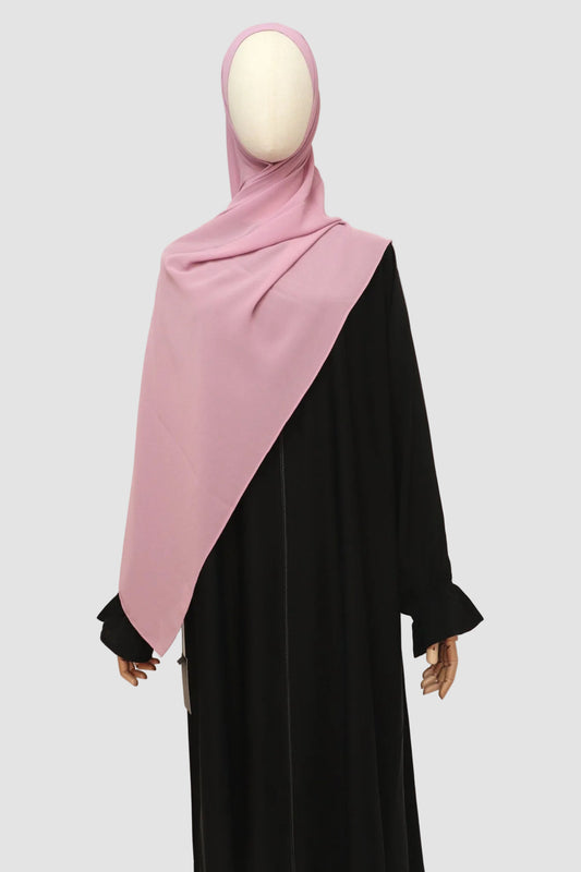 Premium Chiffon Hijab Standard Size - Mauve Pink