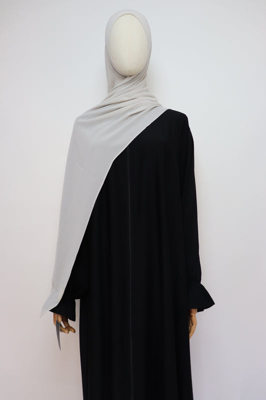 Premium Chiffon Hijab Standard Size - Pale Gray