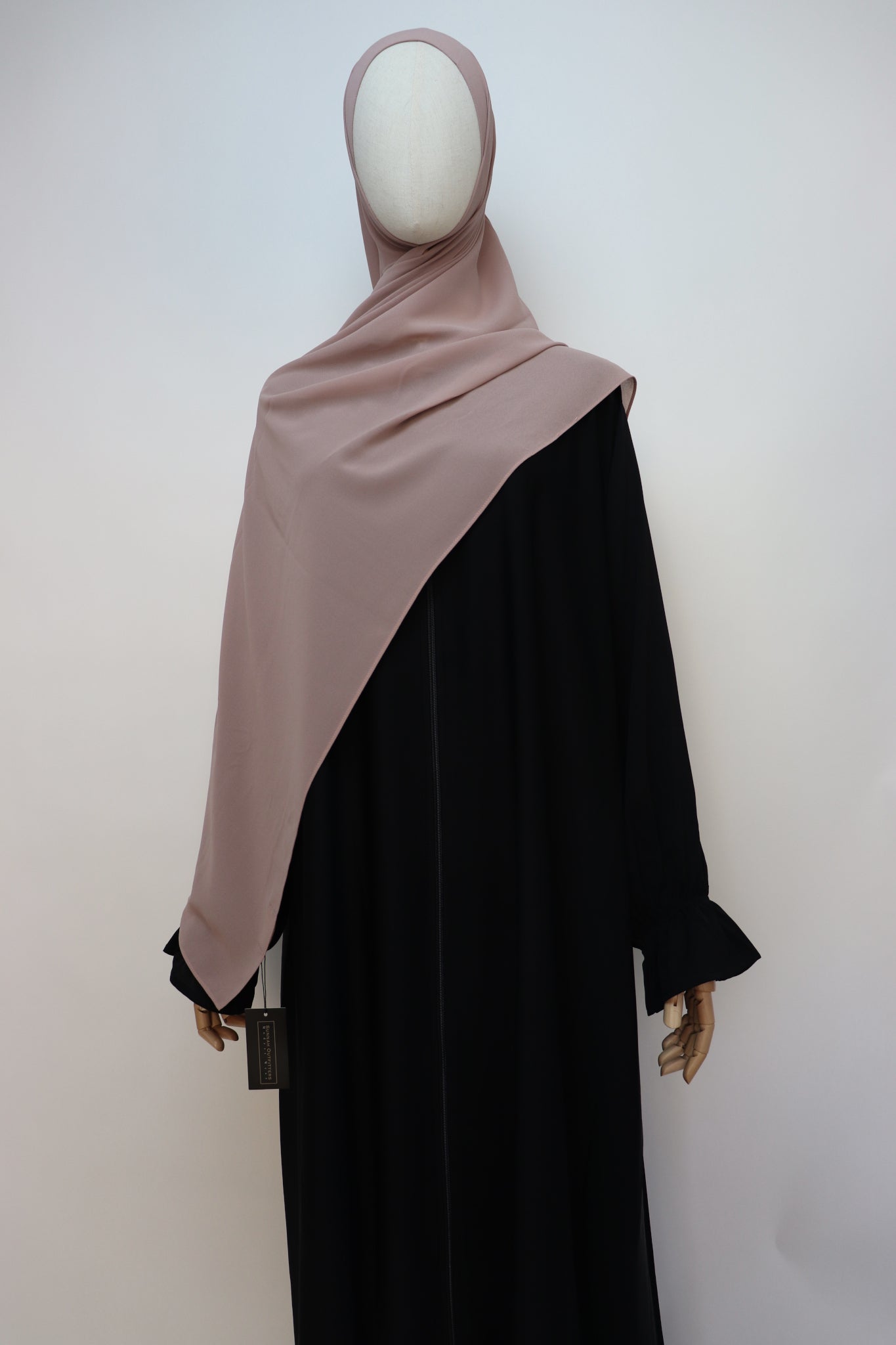 Premium Chiffon Hijab Standard Size - Pale Mauve