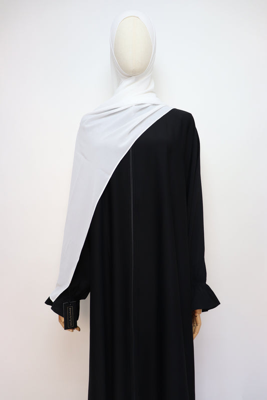 Premium Chiffon Hijab Standard Size - Pearl White