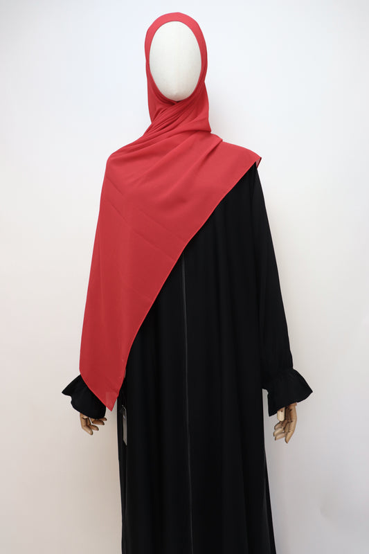 Premium Chiffon Hijab Standard Size - Red