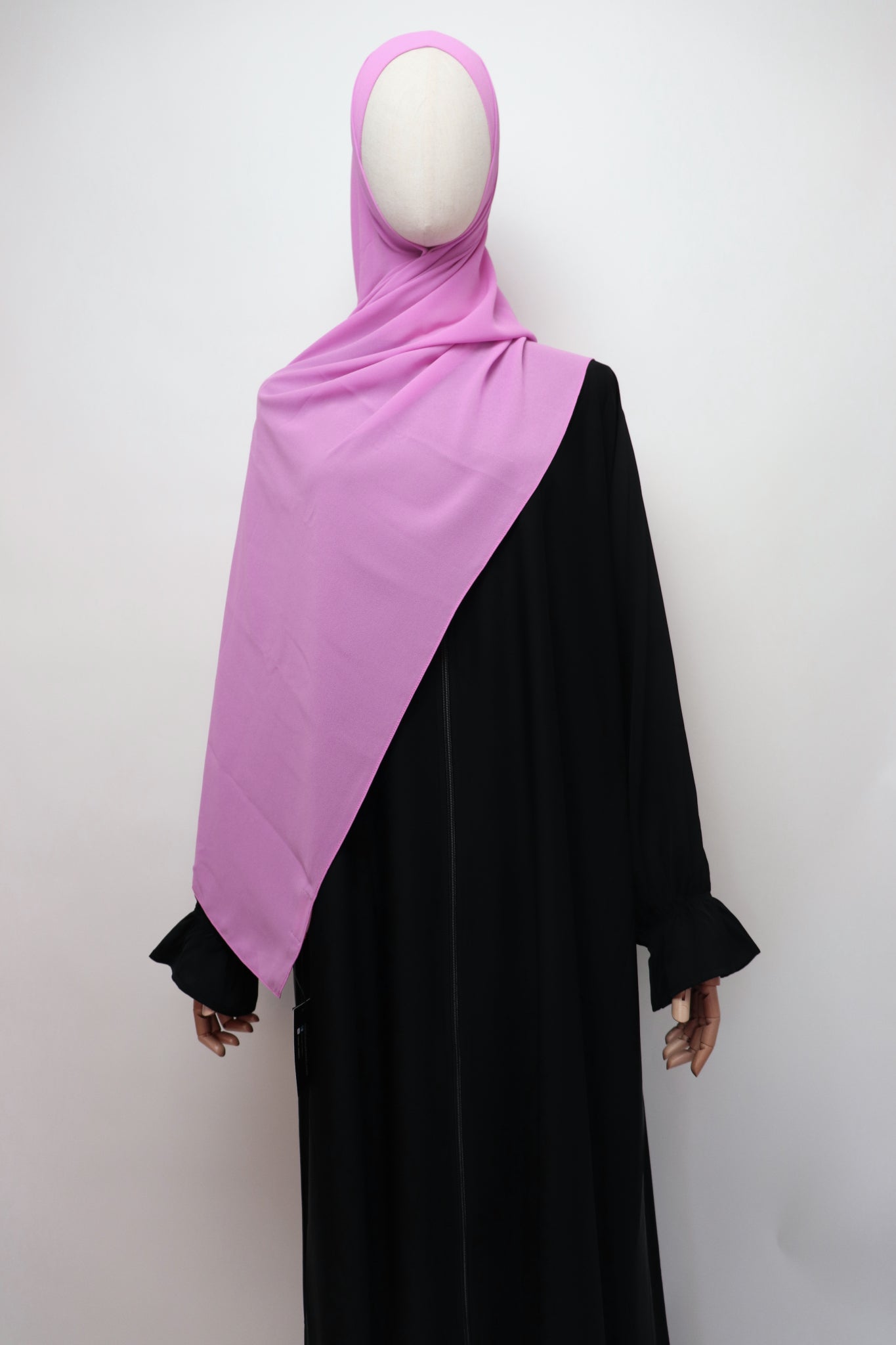 Premium Chiffon Hijab Standard Size - Rose Pink