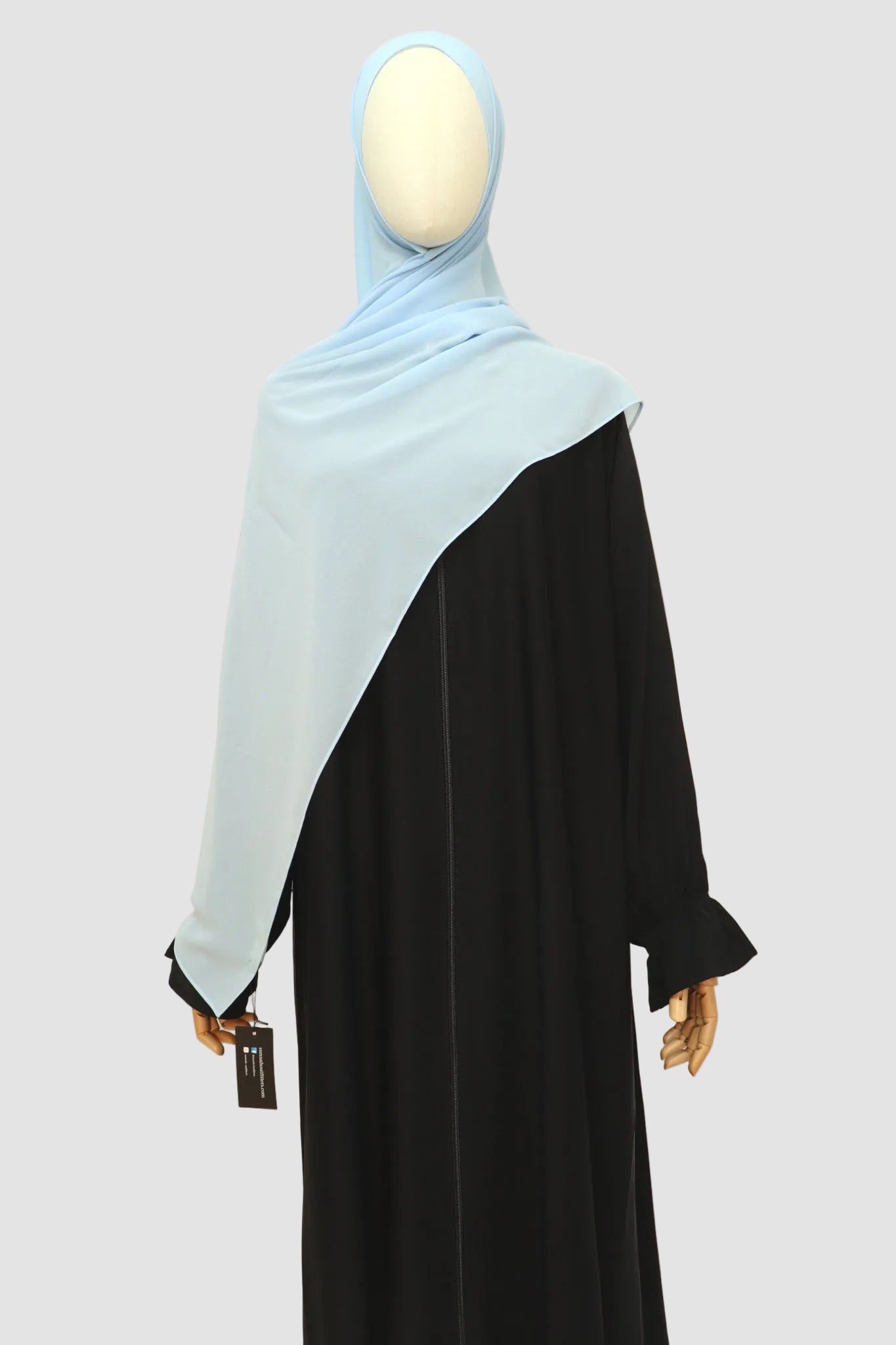 Premium Chiffon Hijab Standard Size - Sky