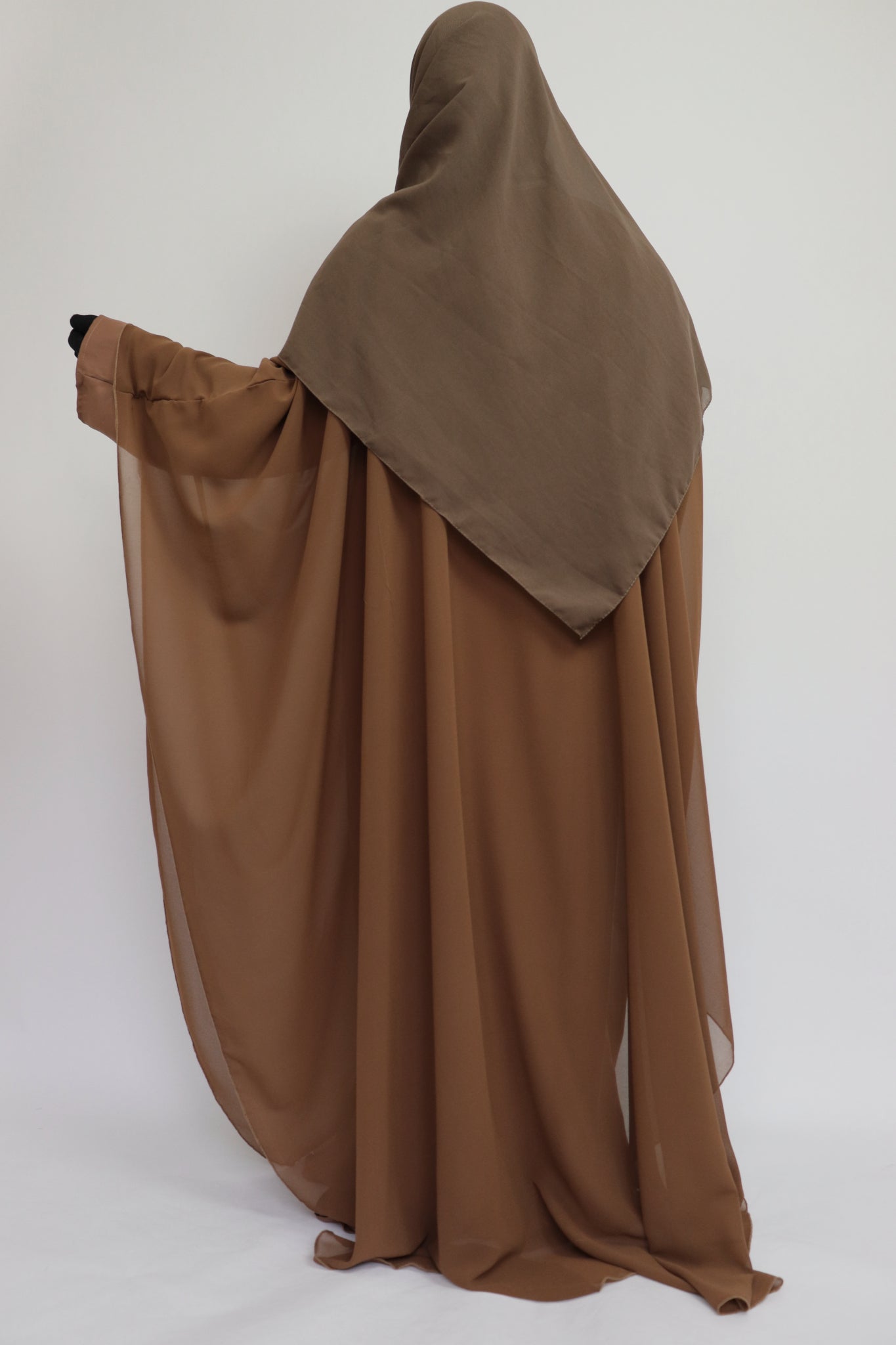 Aminah Butterfly Abaya Copper - Brown