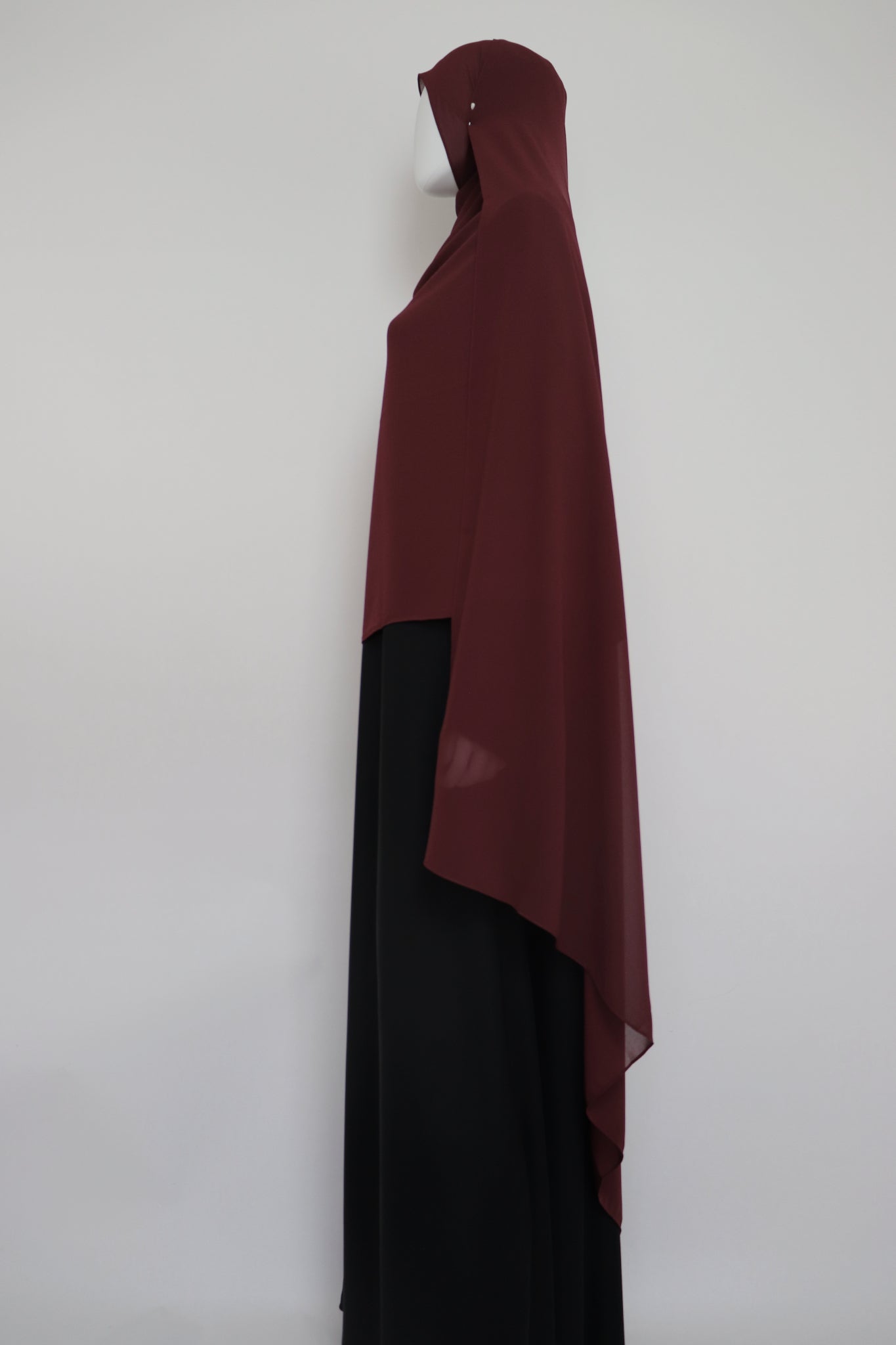 XL Premium Chiffon Hijab - Burgundy