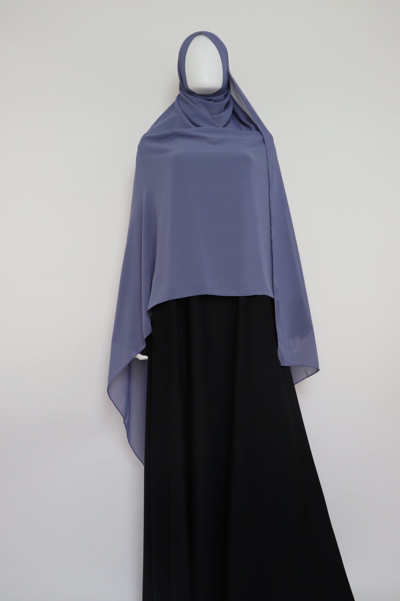 XL Premium Chiffon Hijab - Dusty Blue