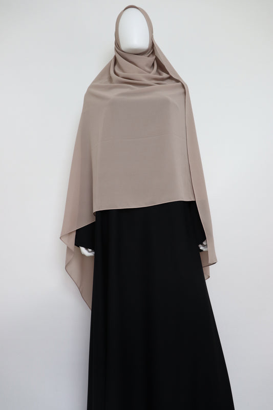 XL Premium Chiffon Hijab - Taupe