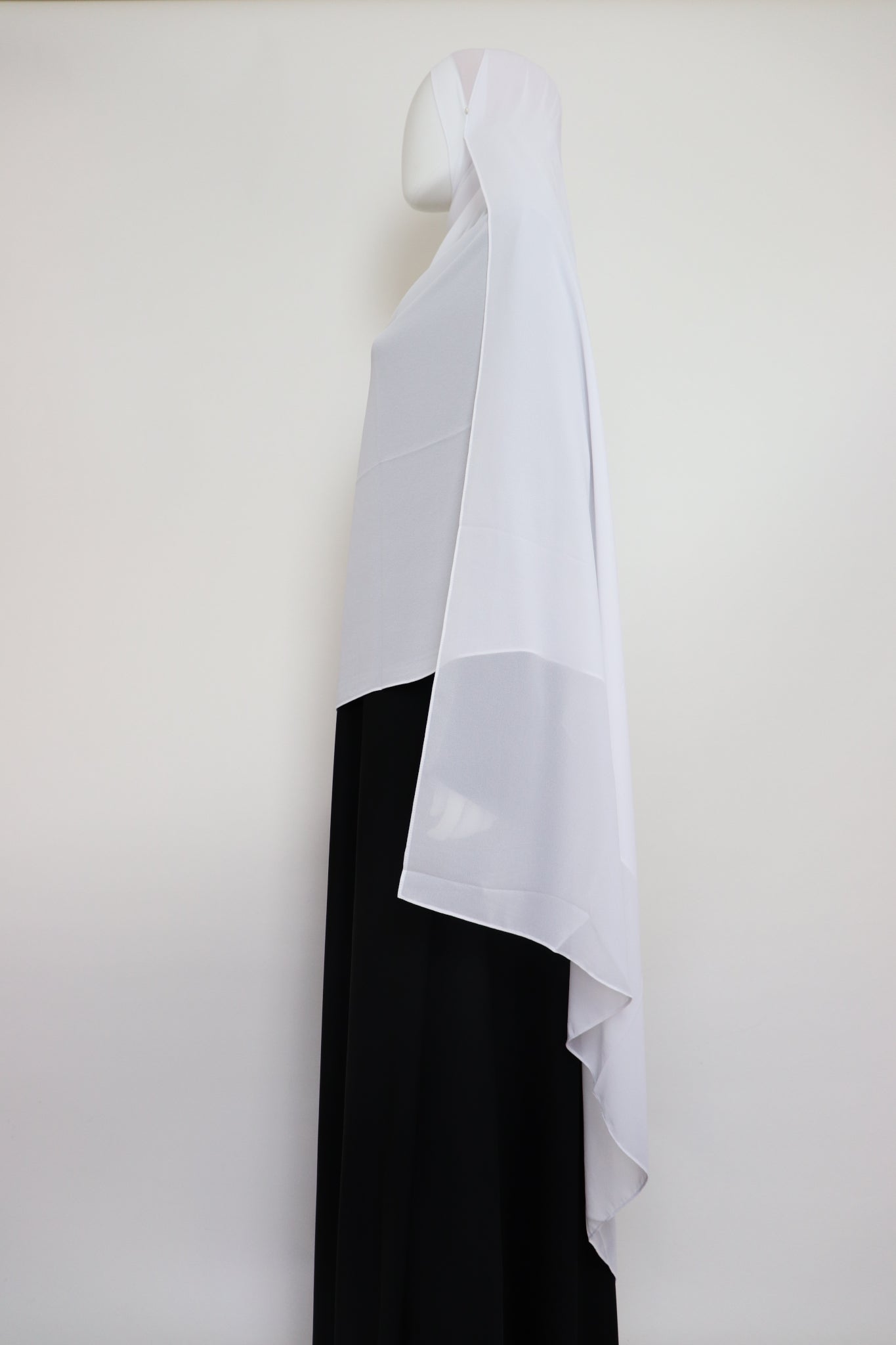 XL Premium Chiffon Hijab - White
