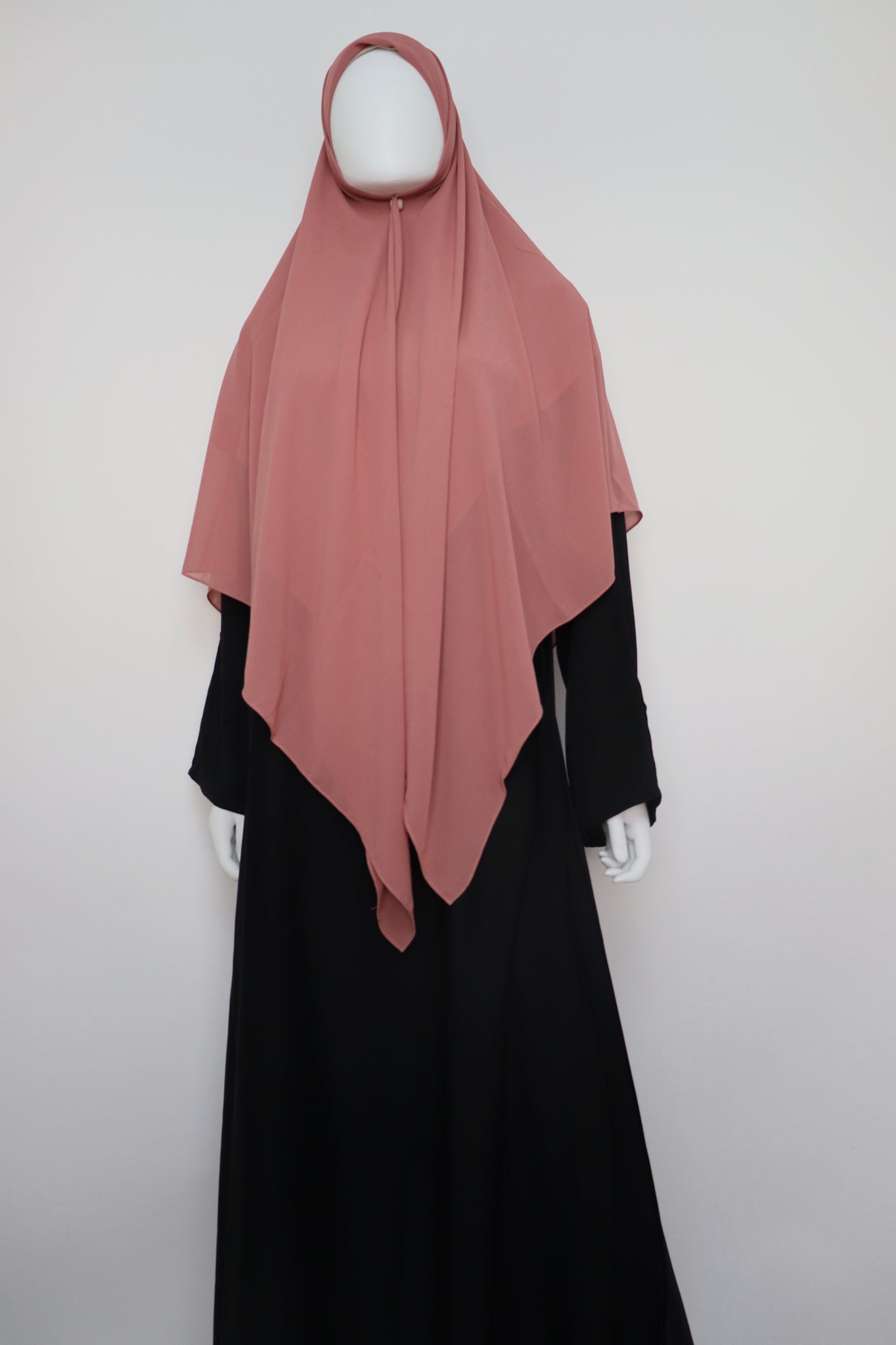 Square Premium Chiffon Hijab - Peony Pink