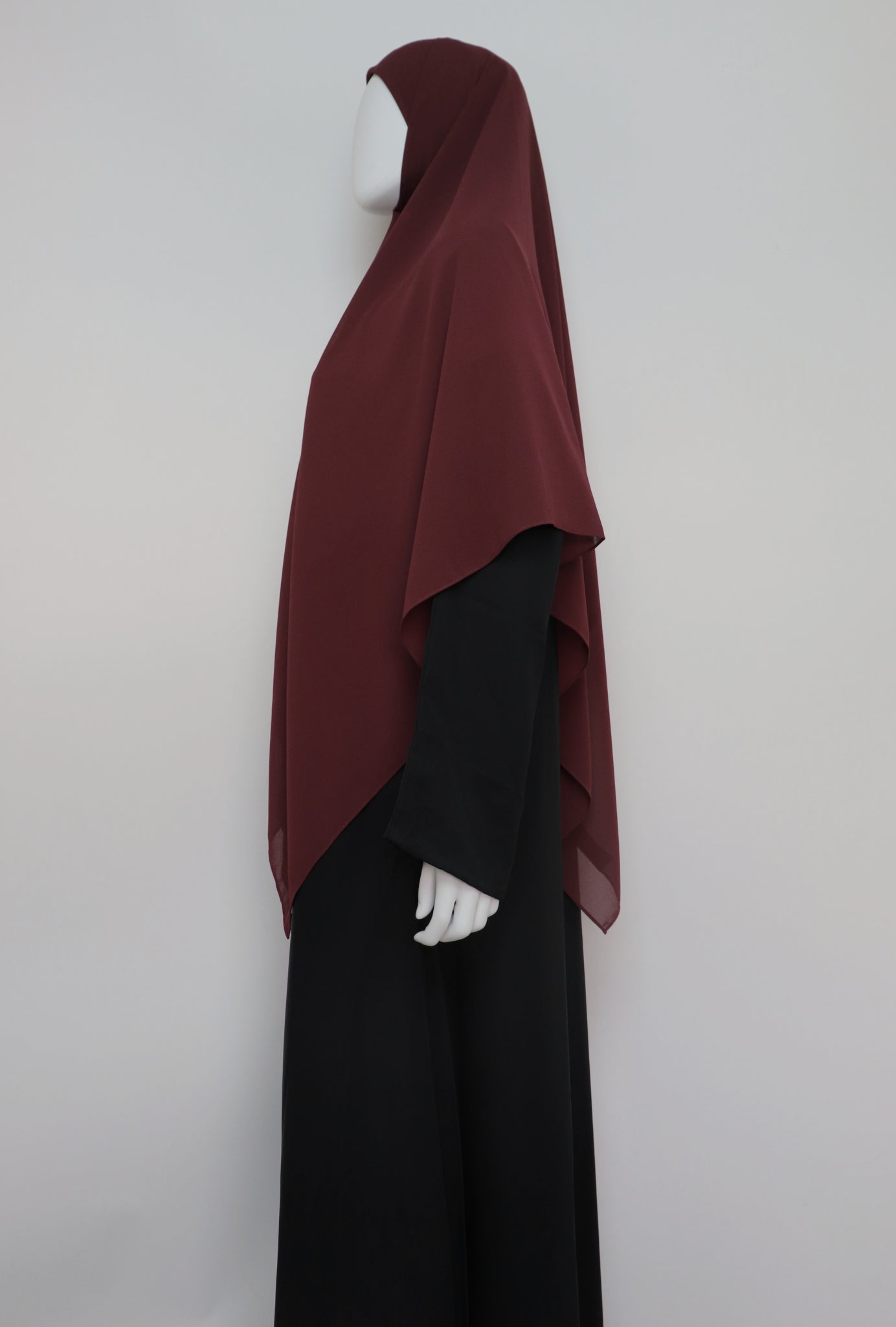 Square Premium Chiffon Hijab - Burgundy