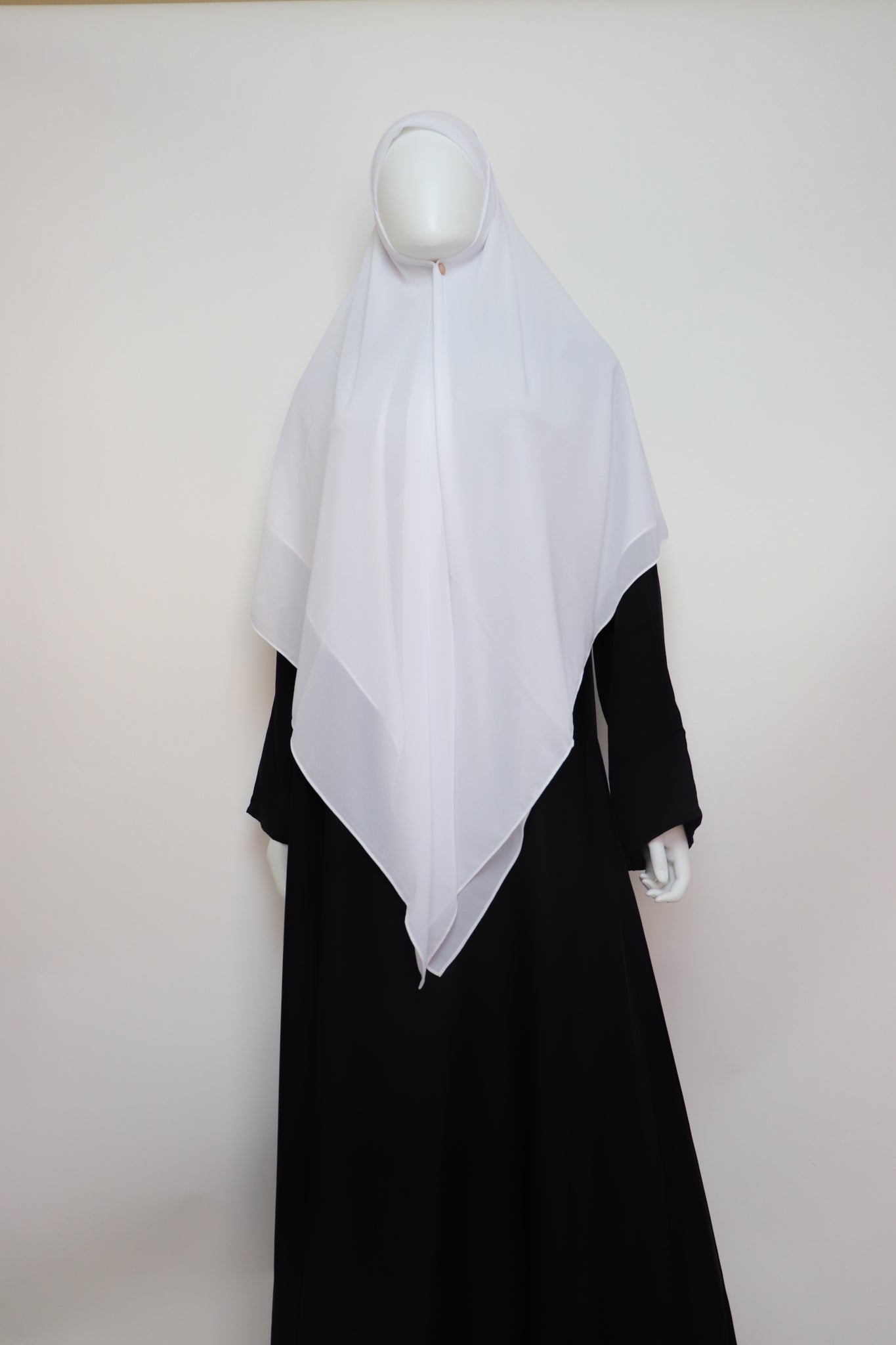 Square Premium Chiffon Hijab - White