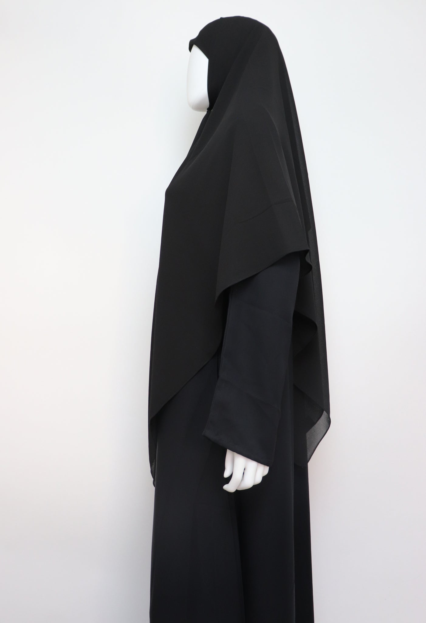 Square Premium Chiffon Hijab - Black
