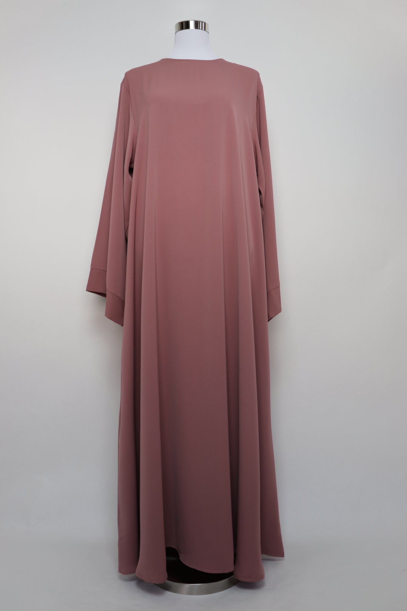 Classic Closed Flare Abaya Wide Sleeves - Apricot Pink
