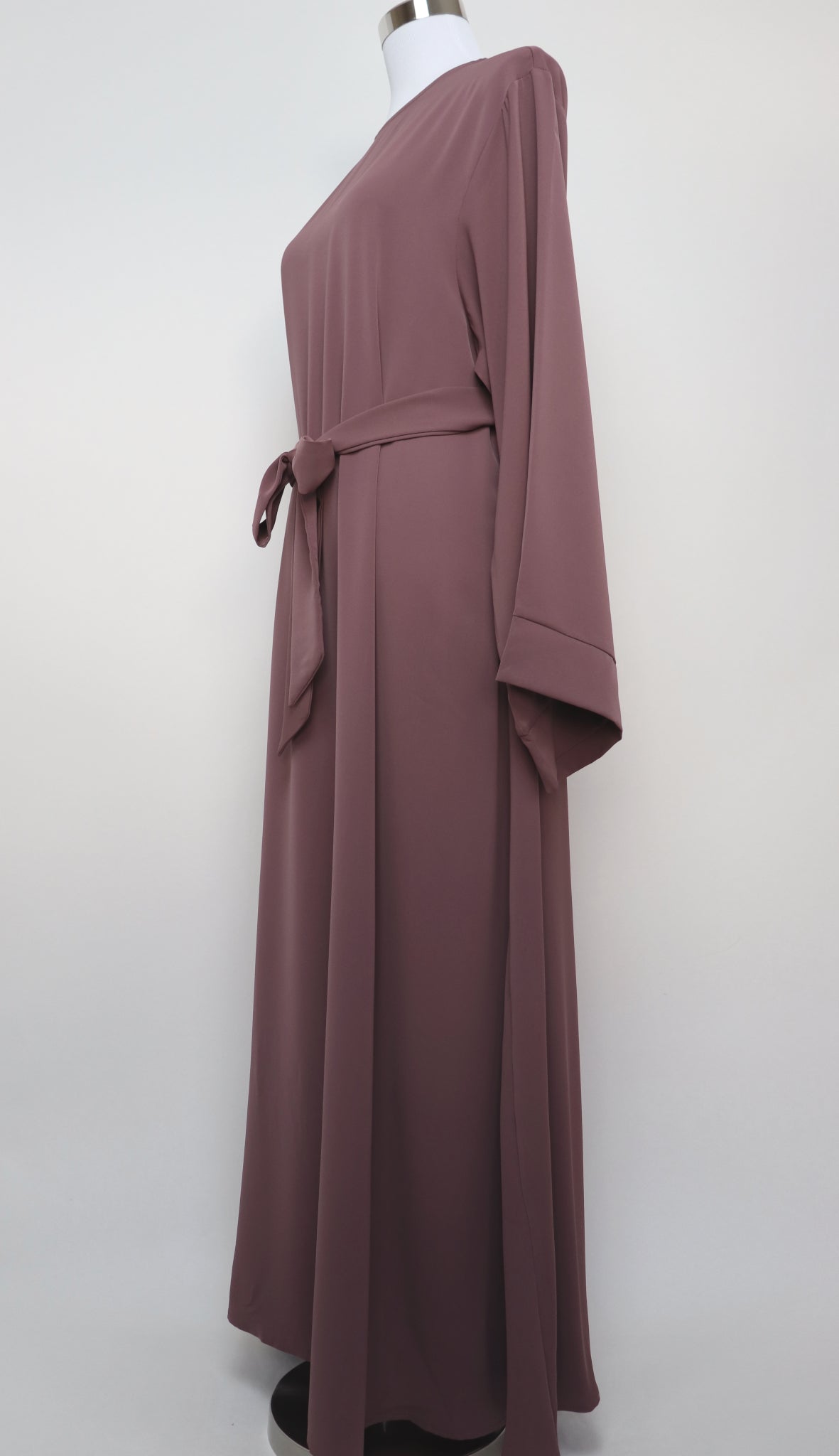 Classic Closed Flare Abaya Wide Sleeves - Mauve