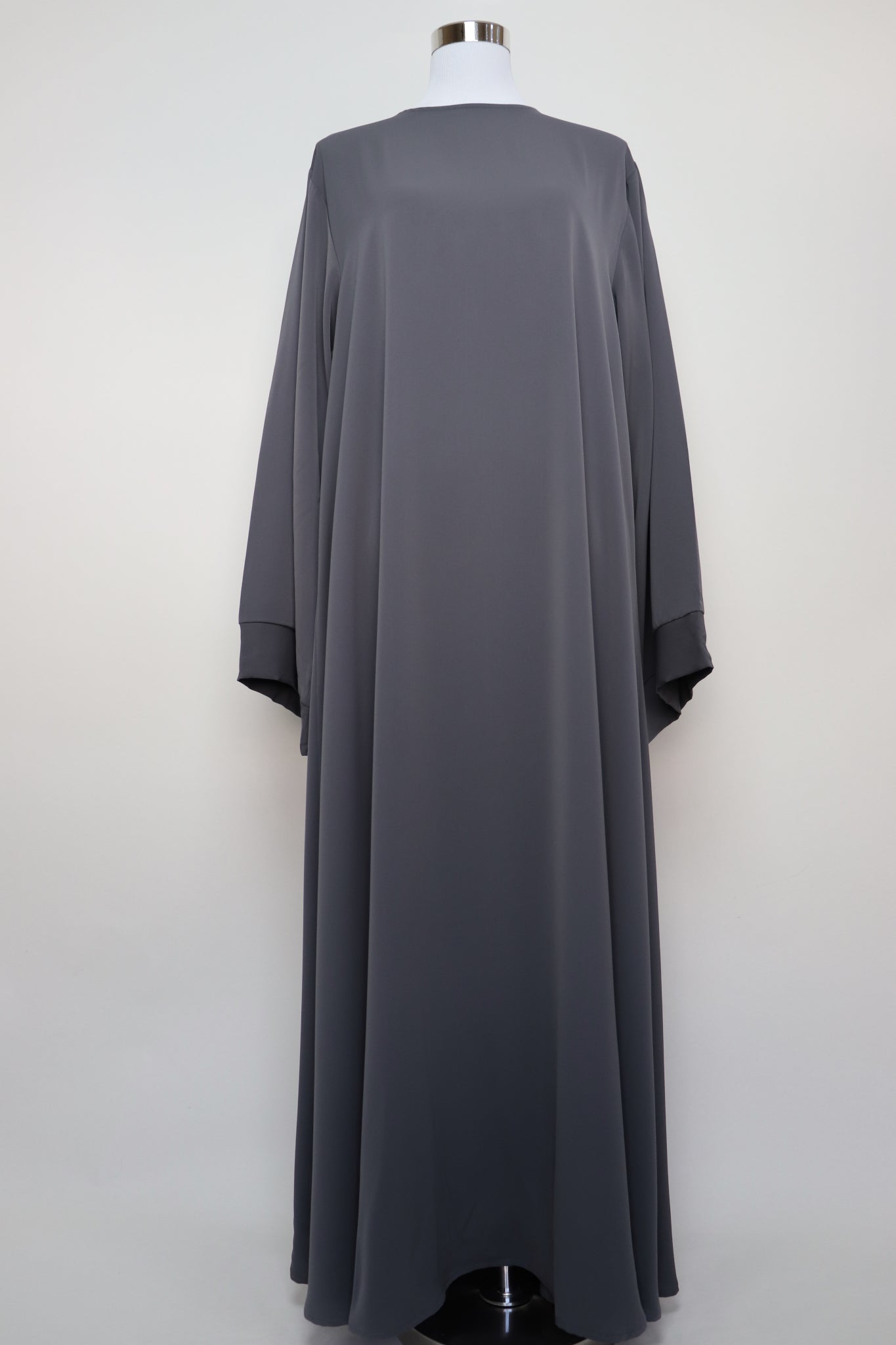 Classic Closed Flare Abaya Wide Sleeves - Charcoal