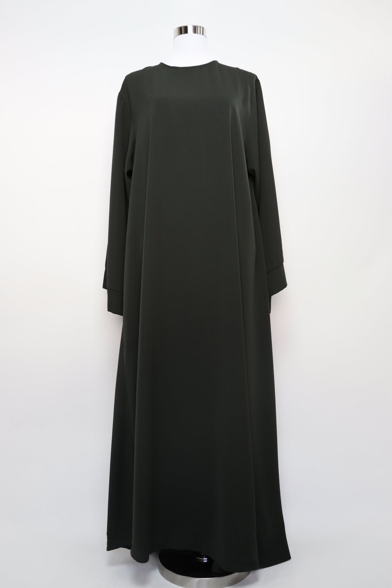 Classic Closed Flare Abaya Wide Sleeves - Deep Olive