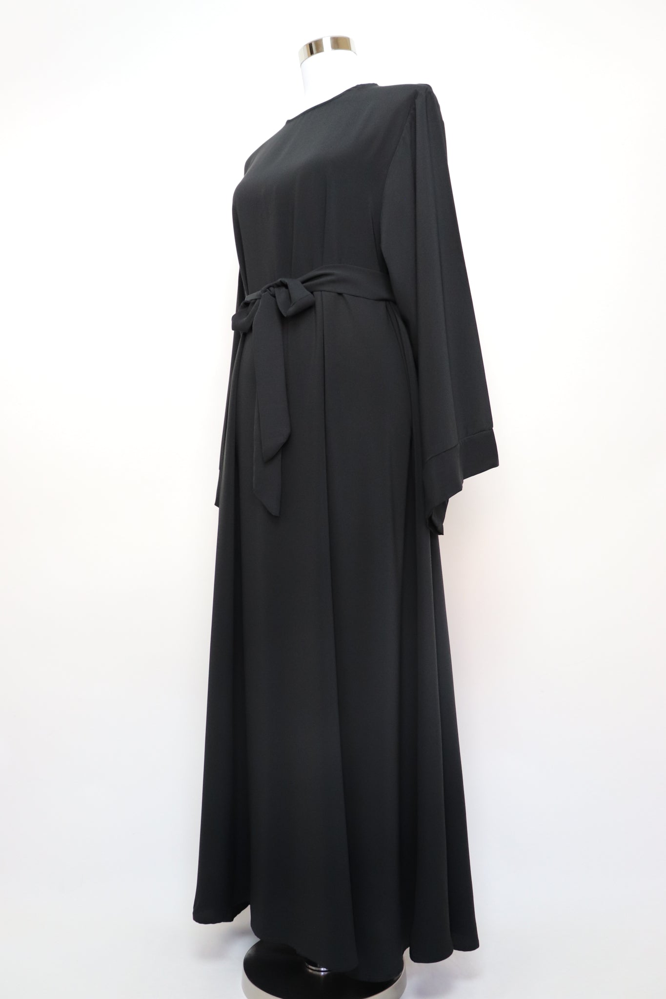 Classic Closed Flare Abaya Wide Sleeves - Black