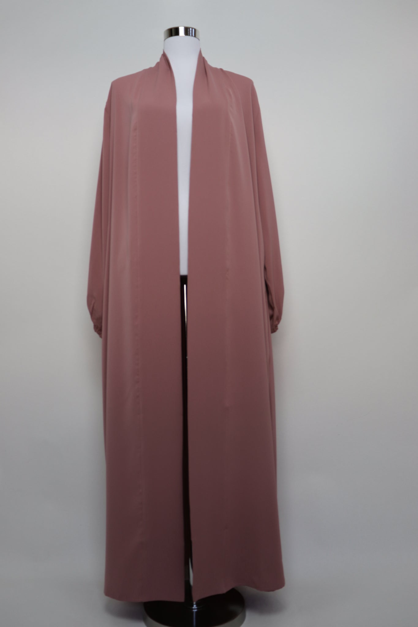 Open Kimono Abaya Cardigan - Apricot Pink