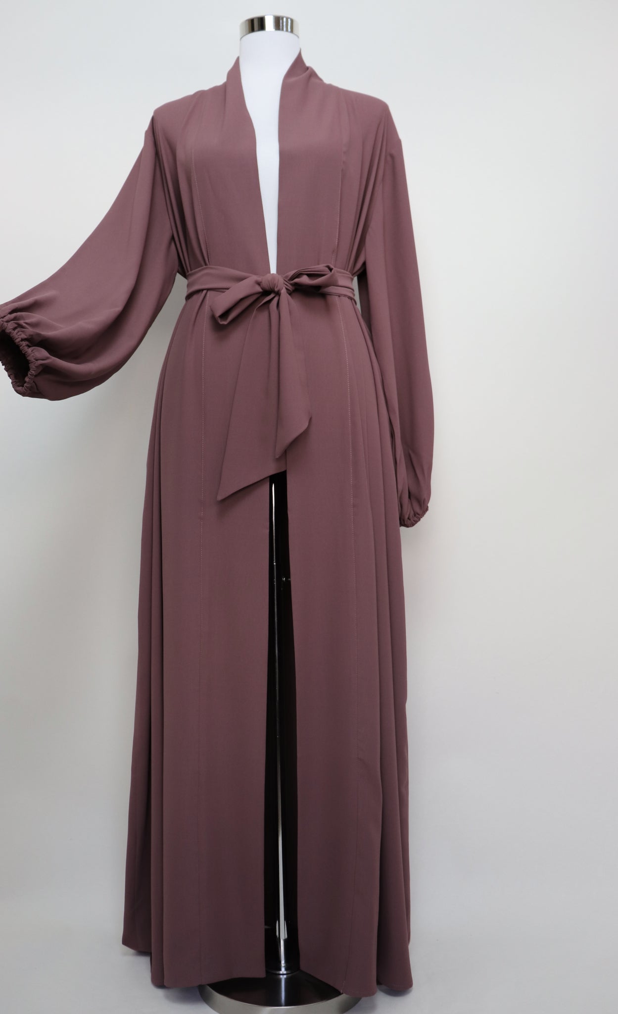 Open Kimono Abaya Cardigan - Mauve