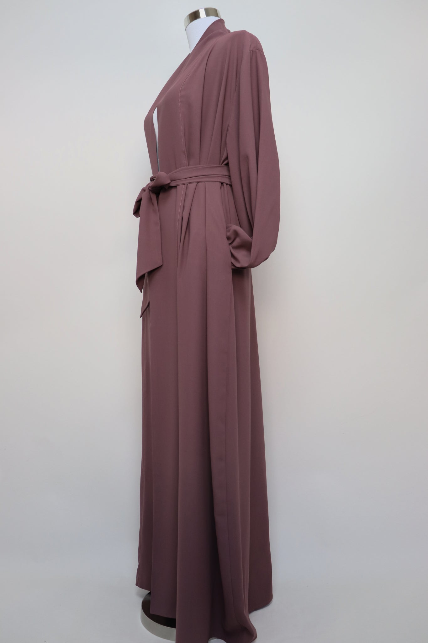 Open Kimono Abaya Cardigan - Mauve