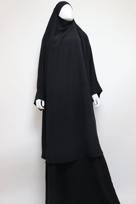 2 Piece Jilbab Dress Set - Black