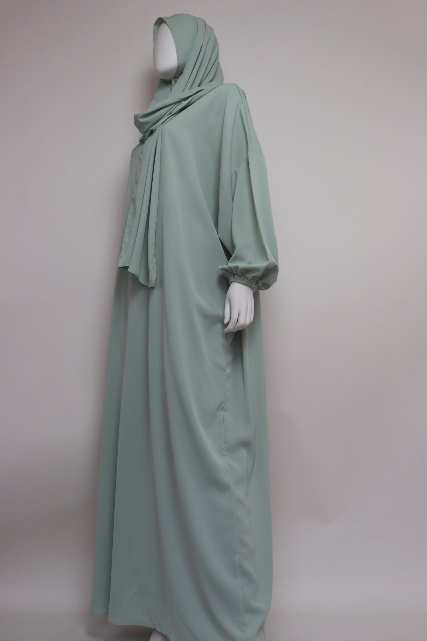 Abaya with Hijab - Mint