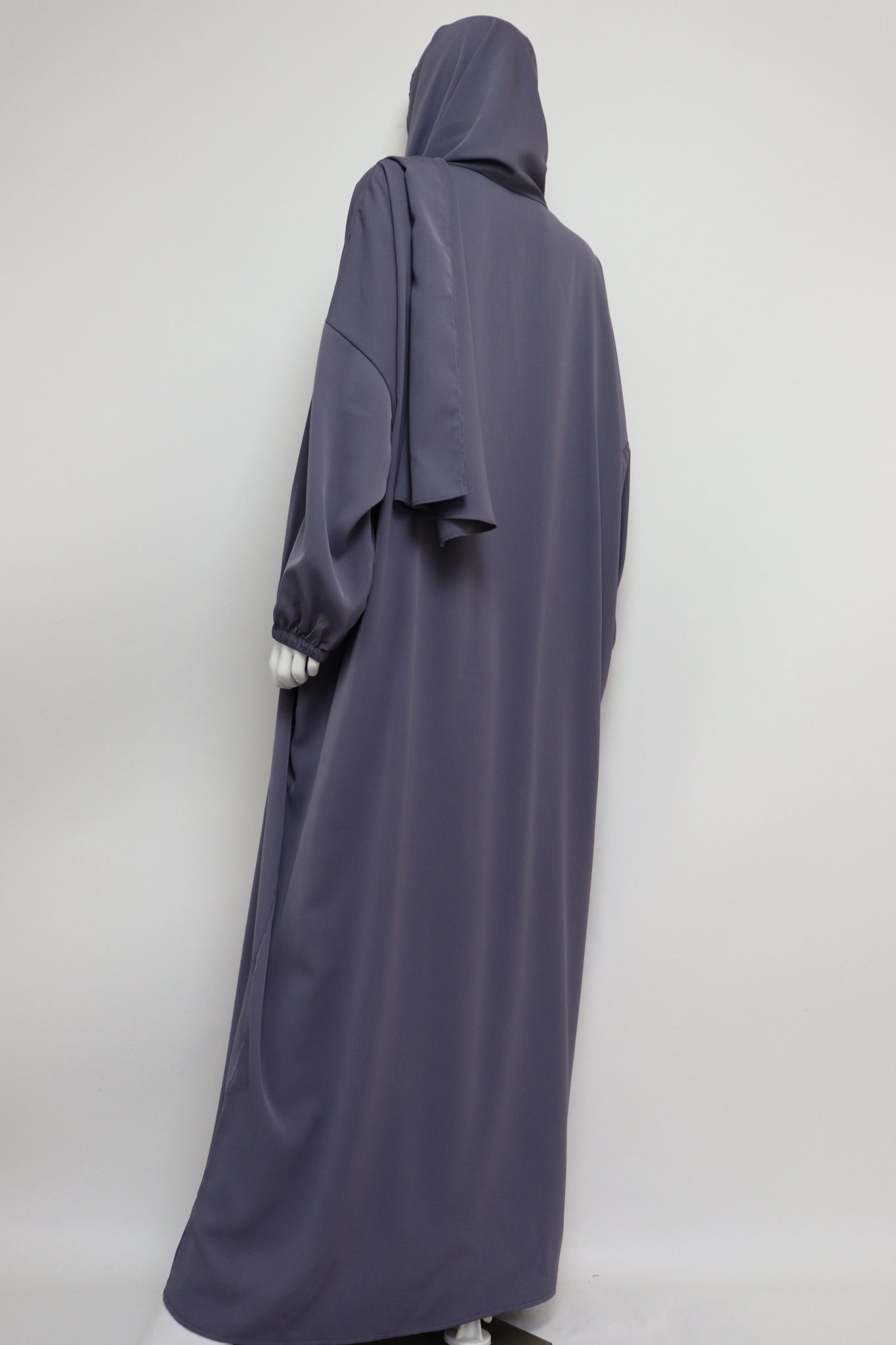 Abaya with Hijab - Bluish Gray