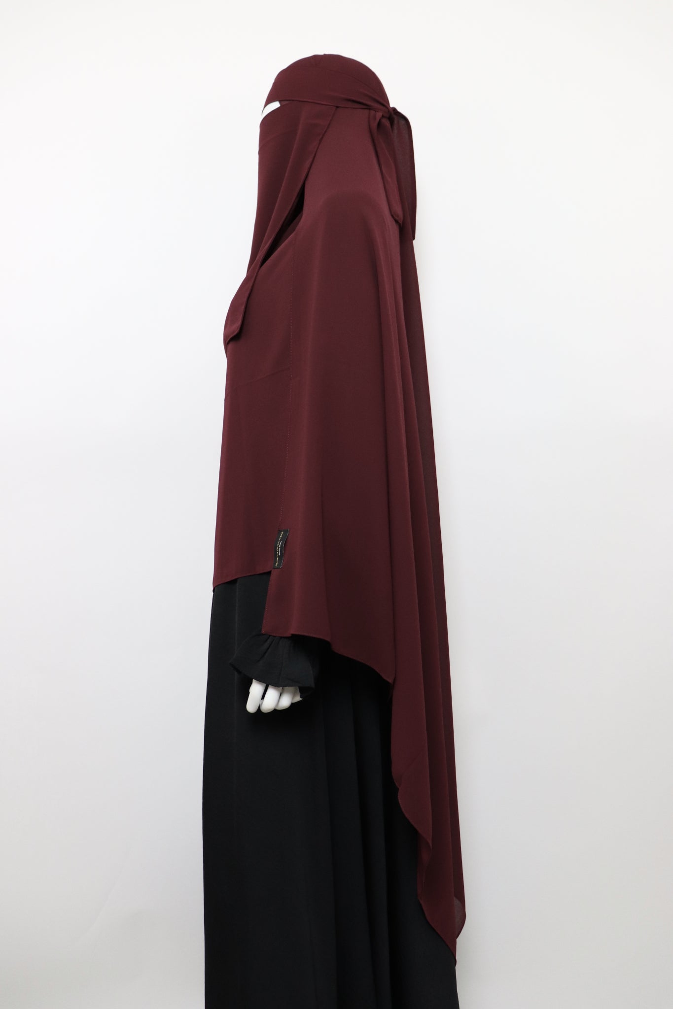 XL Premium Chiffon Hijab and Niqab Set - Burgundy