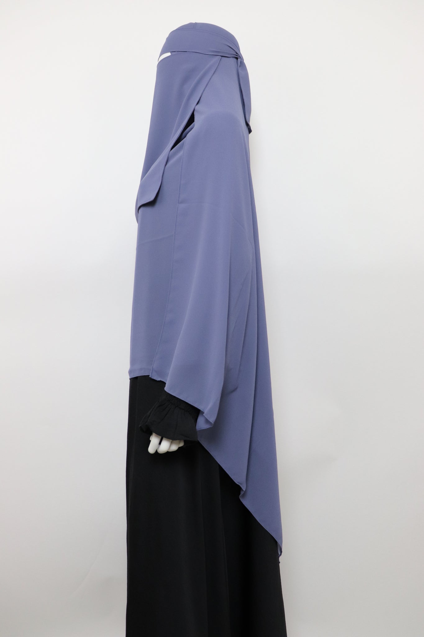 XL Premium Chiffon Hijab and Niqab Set - Dusty Blue
