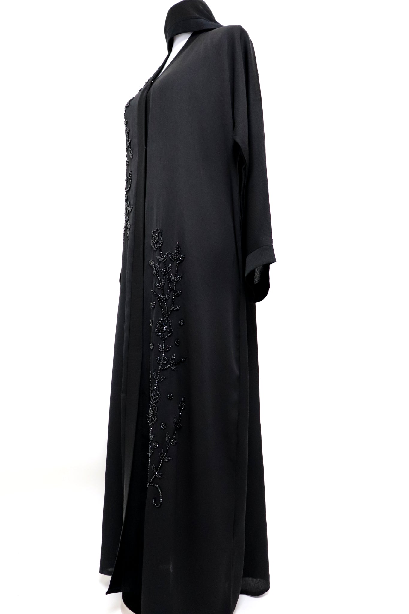 Open Formal Abaya - Black