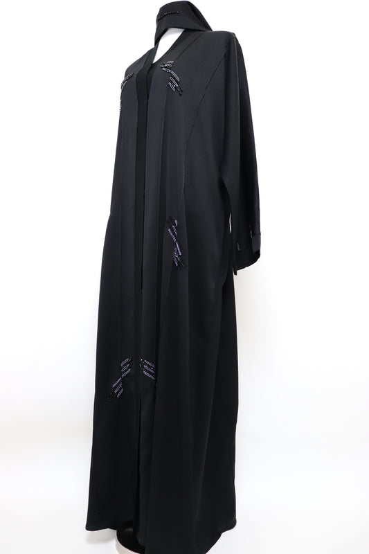 Open Formal Abaya - Black
