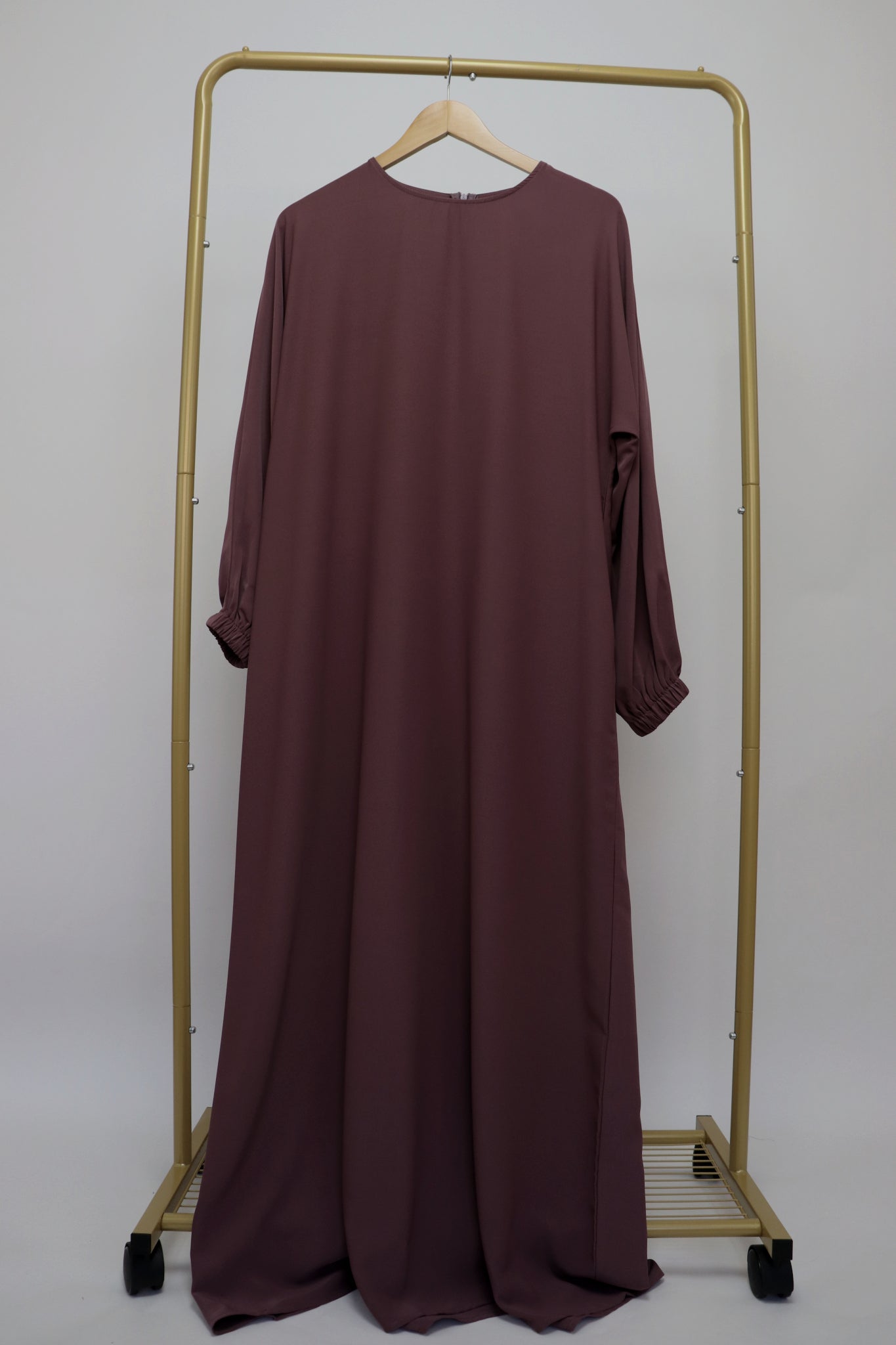Classic Everyday Abaya and Diamond Khimar Set - Mauve