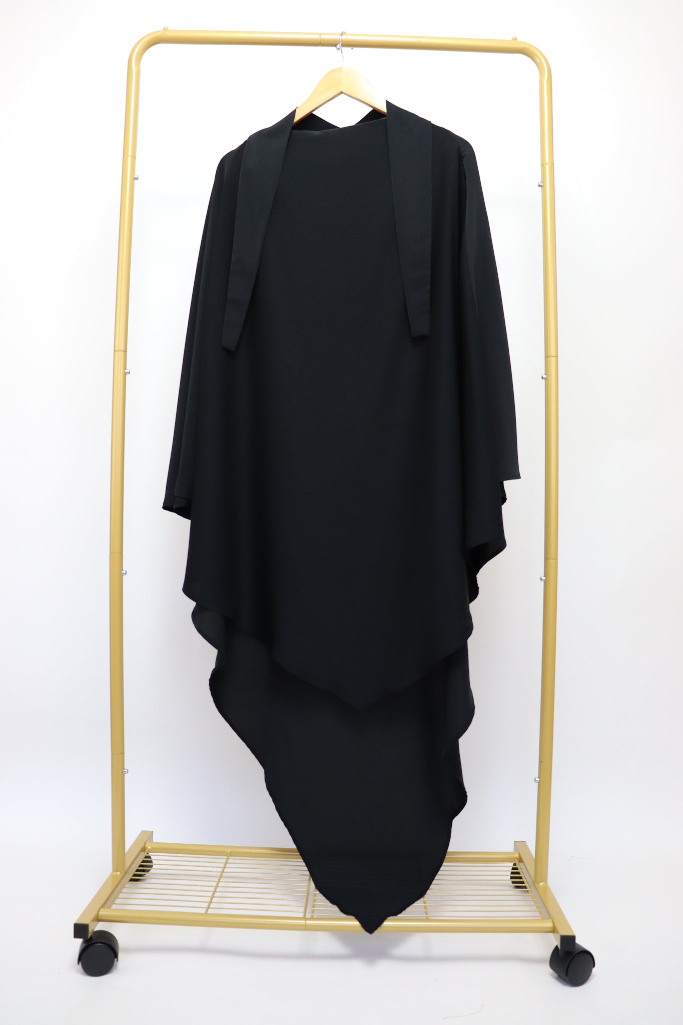 Classic Everyday Abaya and Diamond Khimar Set - Black