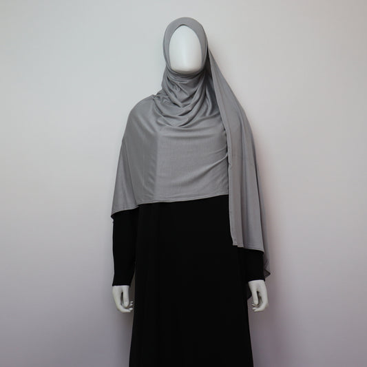 Premium Maxi Jersey Hijab Light Gray